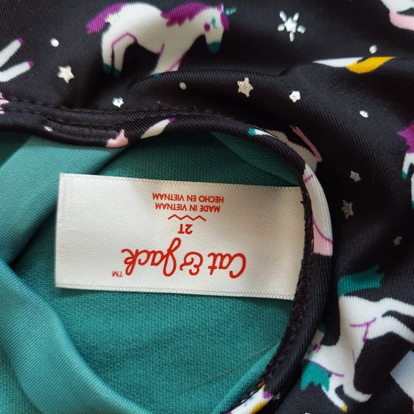 🎁5/$25-Unicorn 1-piece bathing suit, size 2T - Picture 5 of 8